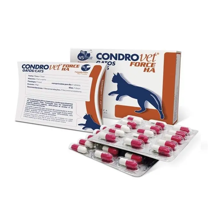 Condrovet Force HA Gatos 45 Cápsulas – Condroprotector Felino