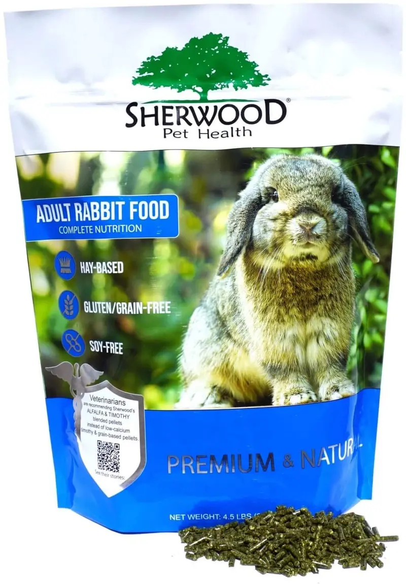 Conejo Alimentos, adulto por Sherwood mascota salud – Timothy (mezcla grano y soja) (veterinario utilizar)