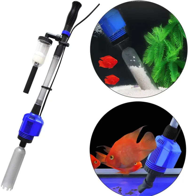 COODIA Aspirador de grava de agua para acuario automático extractor de lodos cambiador de agua, 3 en 1 16 W