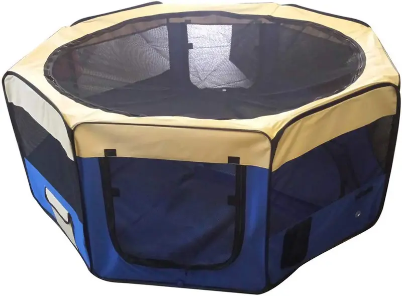 COOL Runners 60 por 60 por 30-Inch Indoor/Outdoor Portable lado suave Pet Play Pen/Caseta para perros o gatos, tamaño grande