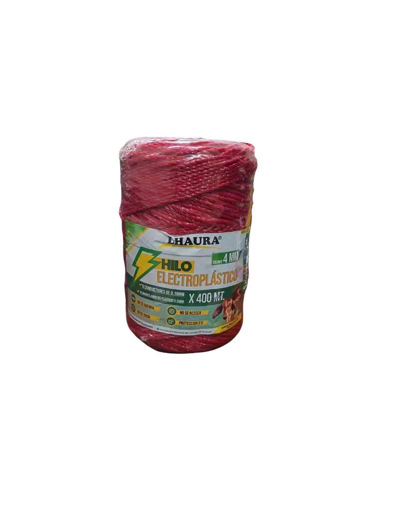 CORDON ELECTROPLASTICO 4MM X 400 MTS LHAURA