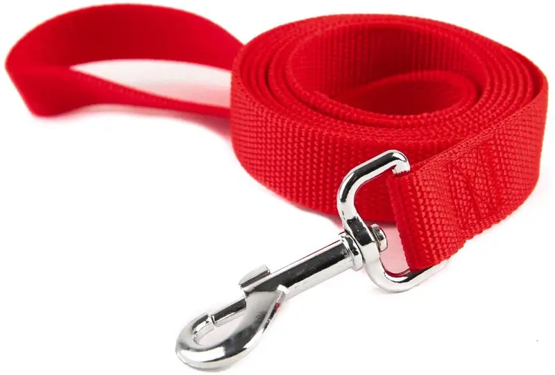 Correa adiestramiento canino nailon resistente, cuerda de tracción, 6 pies de largo, 1 pulgada de ancho, para perros pequeños y medianos.