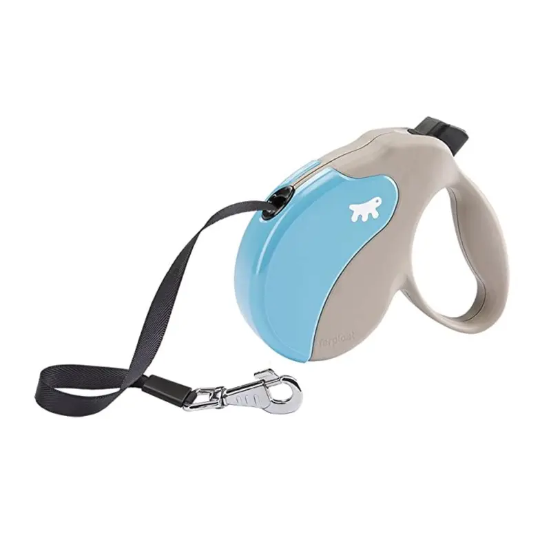 Correa Retractil Cinta Amigo M Beige-Azul