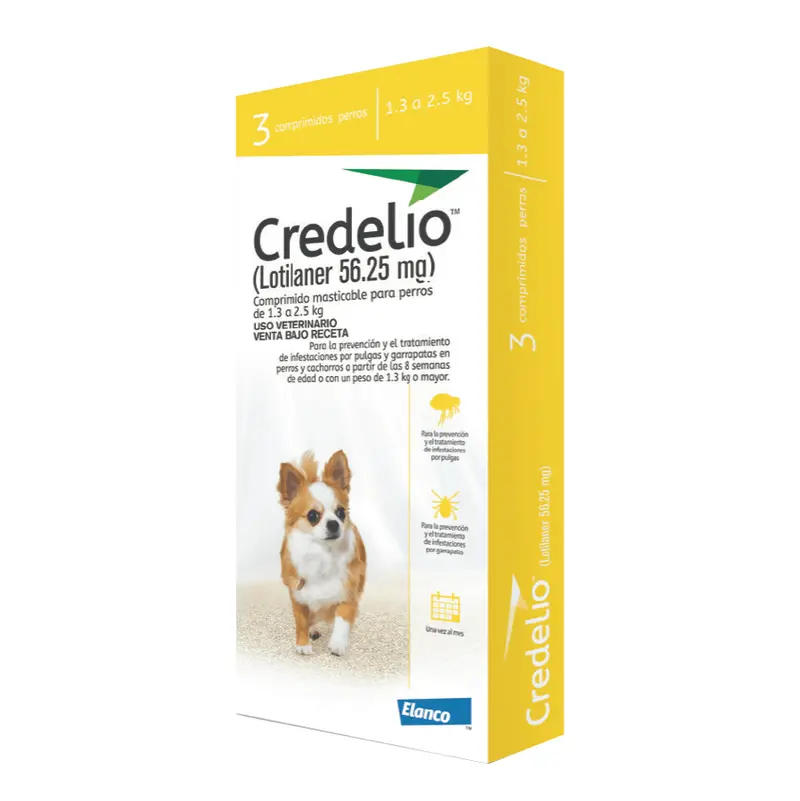 Credelio 1.3 - 2.5 kg (56.25mg) en 3 Comprimidos