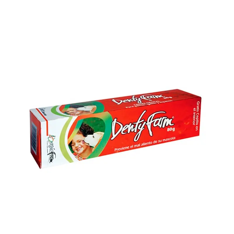 Crema Dental Perro Y Gato Denty Farm Con Clorhexidina 80Gr