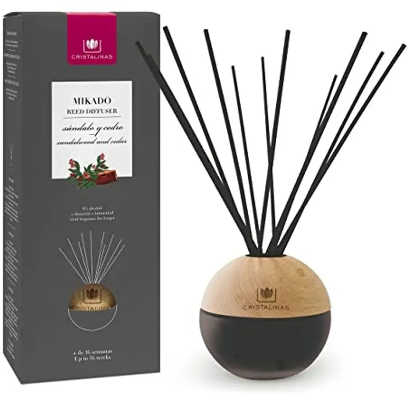 Cristalinas Mikado Esfera Premium Sándalo y cedro 180 ml