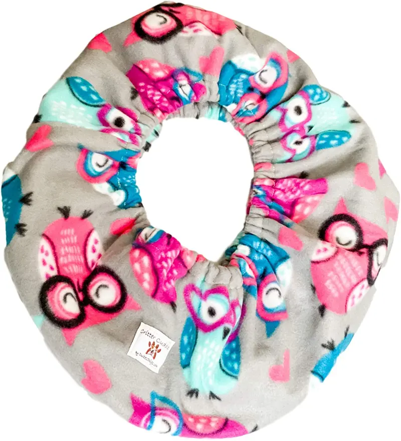 Critter Cuddler Small Animal Carrier and Bonding Pouch Anti-Anxiety Interactive Play Exercise Ring Therapeutic for Pet & Handler Small Dog Cat Hedgehog Puppy Travel Sling - Made in USA (OWL)