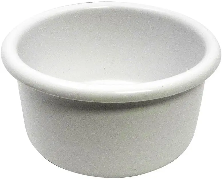 crock-style Bird Plato de plástico blanco 28 oz 6-inch