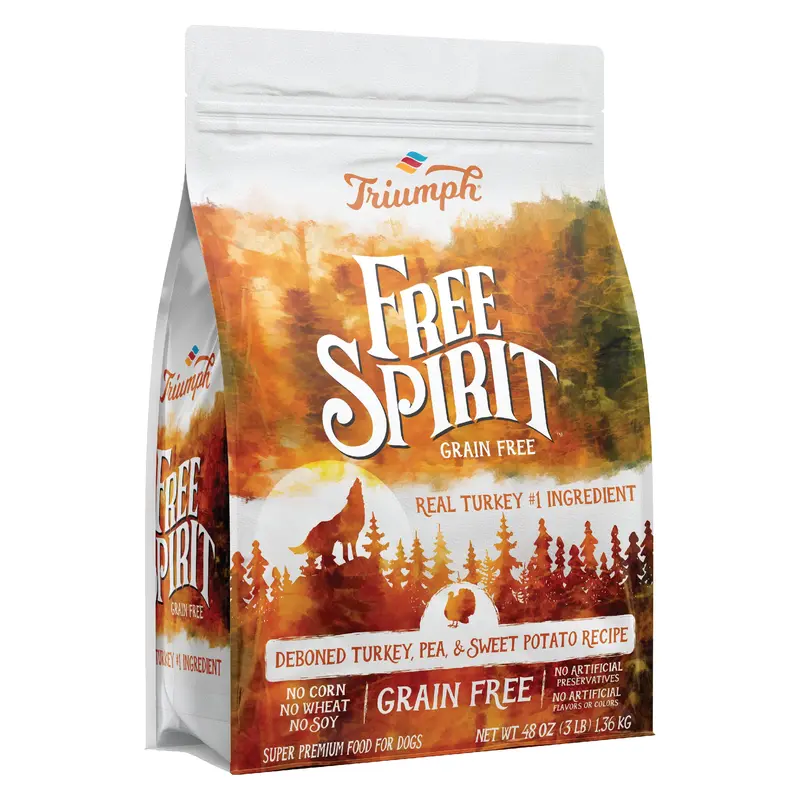 Croquetas sin grano para perros “Free Spirit” de Triumph – Pavo & Camote | Triumph