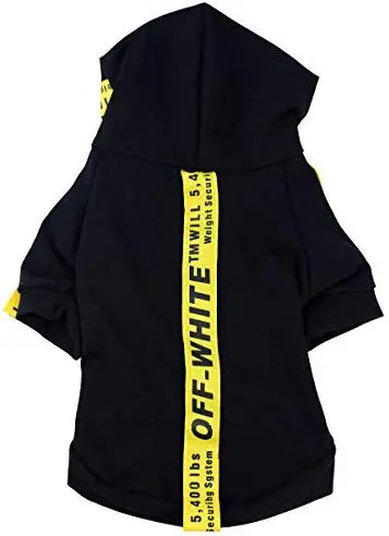 CT COUTUDI - Sudadera con capucha para perros pequeños, color amarillo y negro