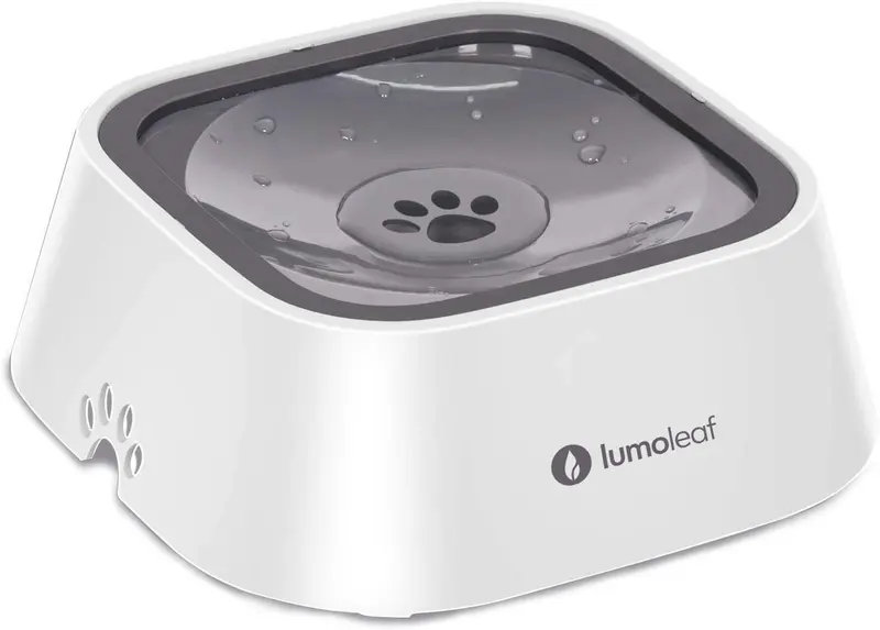 Cuenco para perro LumoLeaf para agua, cuenco para perro sin derrames, cuenco de agua para mascotas, alimentador de agua lenta para perro, cuenco de agua transportado para perros, gatos/mascotas