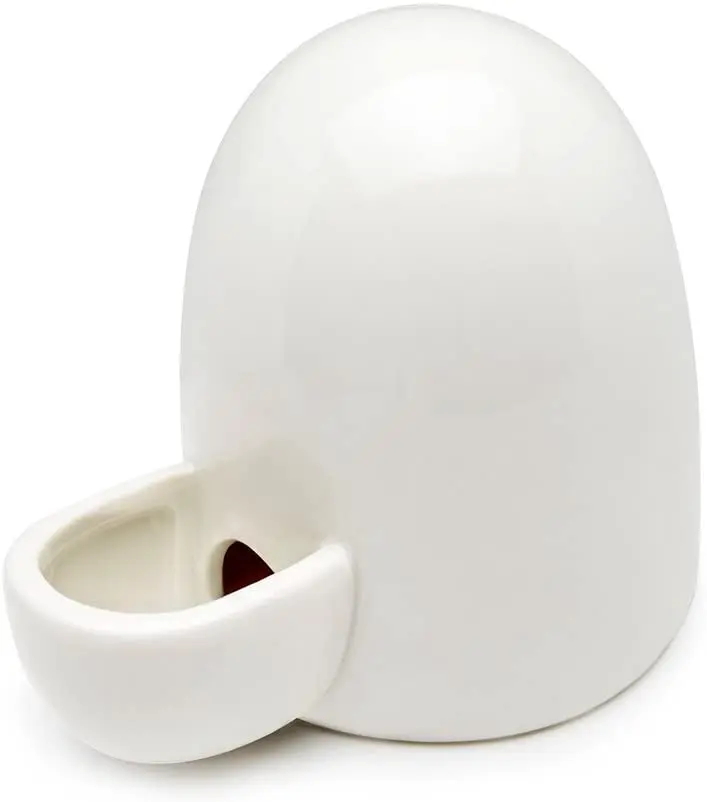 Dahey Alimentador de agua potable Cerámica Botella de agua de agua de agua dulce automático pequeñas mascotas para hámster erizo, chinchilla hurón pequeño cobayo, blanco, 8 onzas