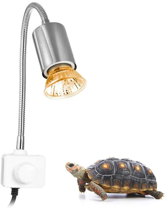 Decdeal 25 W 360 ° lámpara de calefacción, lámparas de calefacción y soporte de lámpara para reptiles acuario tortuga, lagarto, serpiente