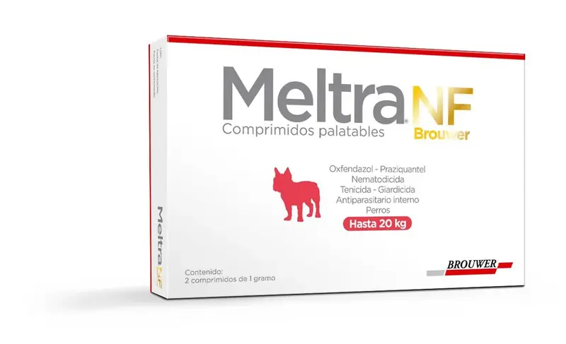 Desparasitante Meltra NF Brouwer para Perro 20 kg 2 Comp