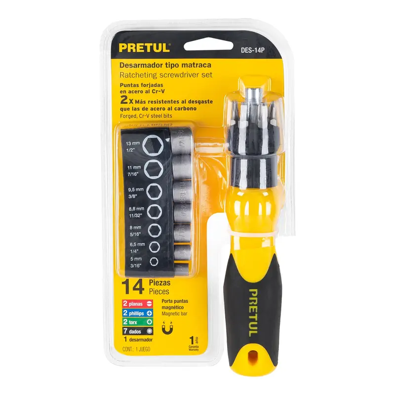 DESTORNILLADOR TIPO RATCHET PRETUL 22974