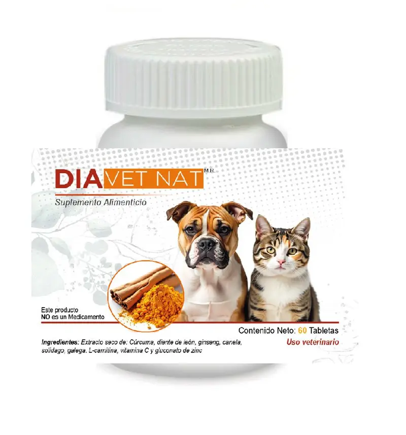Dia VetNat 60 Tabletas ( Suplemento recomendado en perros y gatos Diabéticos ) Dia Vet Nat