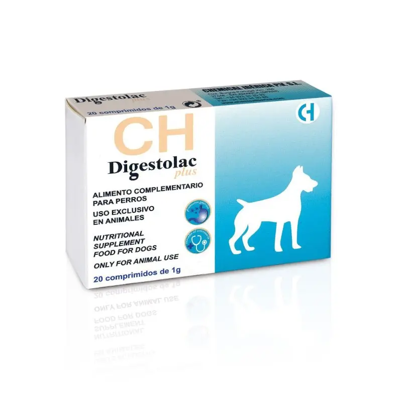 Digestolac Plus 20 Comprimidos – Salud Digestiva para Perros y Cachorros | Chemical Ibérica