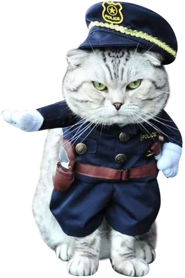 Disfraz de policía para gatos, de Nacoco