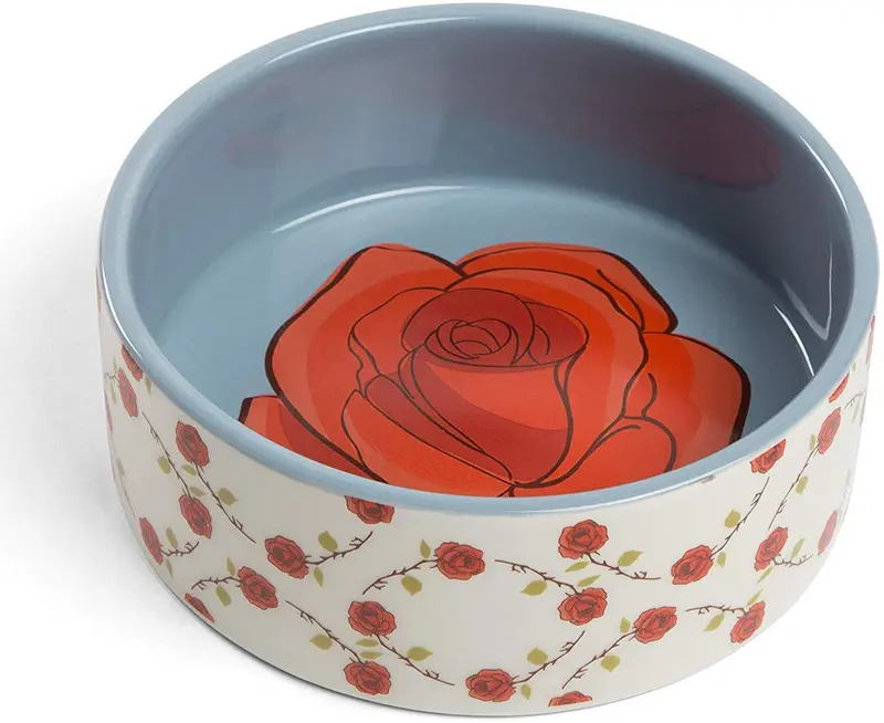 Disney Ceramic Food and Water Pet Bowl, Dishwasher Safe - 6"x6"x2.5"