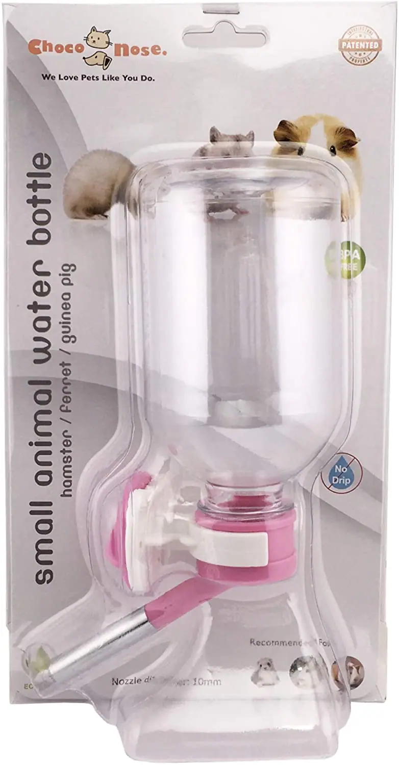 Dispensador Choco Nose de agua para mascotas, sin goteo La mejor botella de agua para mascotas pequeñas/conejos/hurones/hámsteres/cobayos/animalitos  Sin manchar