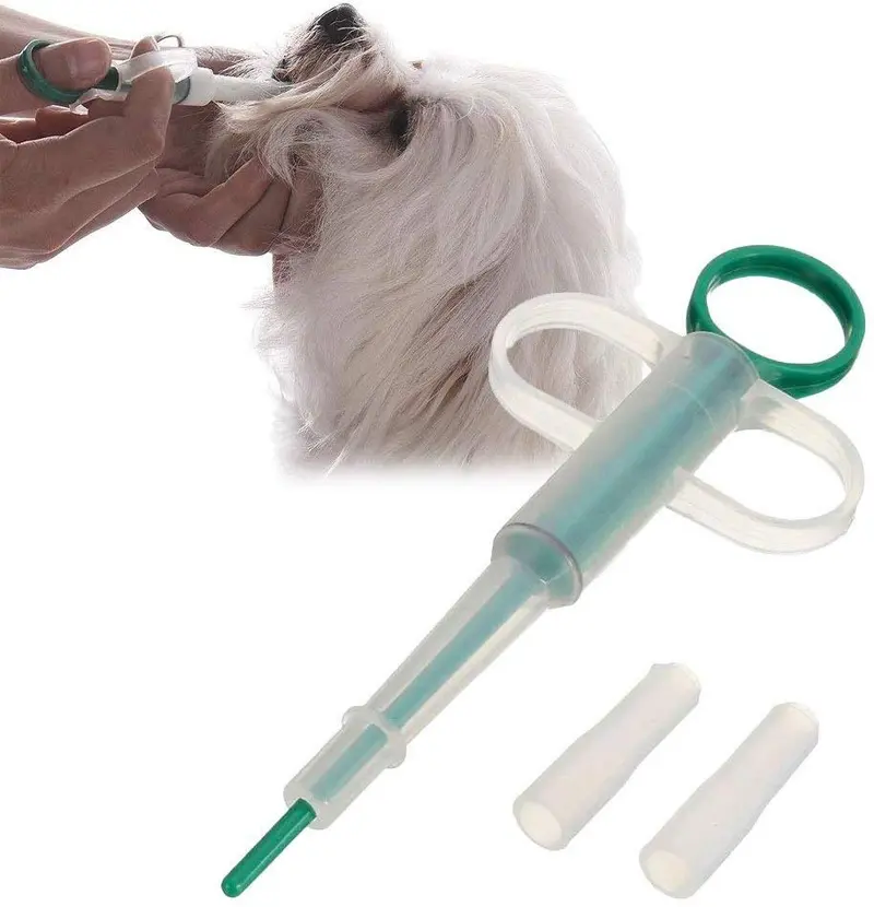 Dispensador de pastillas para mascotas, dispensador de pastillas, pistola de píldora para gatos, tableta, jeringa de punta suave, dispensador de alimentación médica para mascotas pequeñas