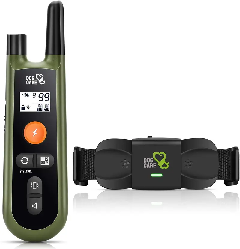 DOG CARE Dog Training Collar Dog Training Collar with Remote, 3 Modes, Rechargeable Dog Training Collar for Small Medium Large Dogs, 1000ft Remote Range, Safe & Humane