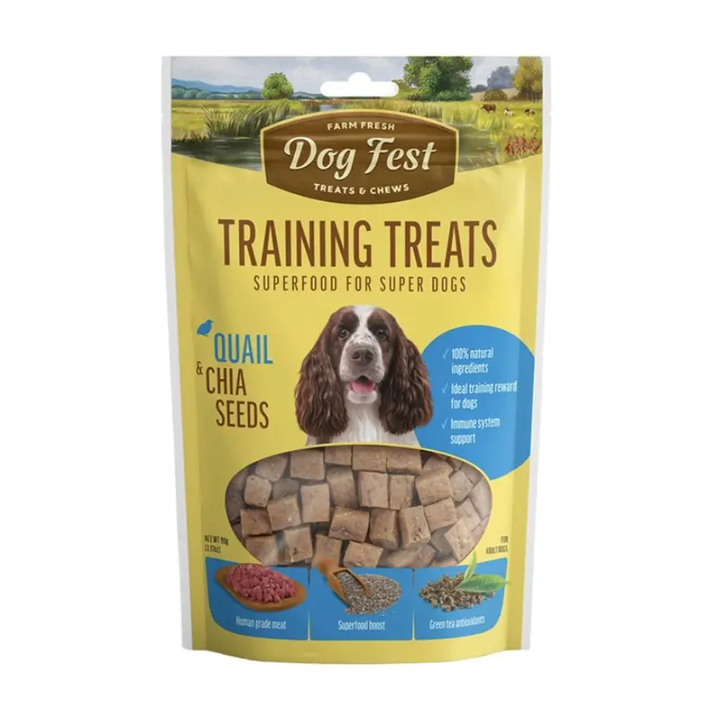 Dog Fest Training Snack - Codorniz y Semillas de Chia 90gr