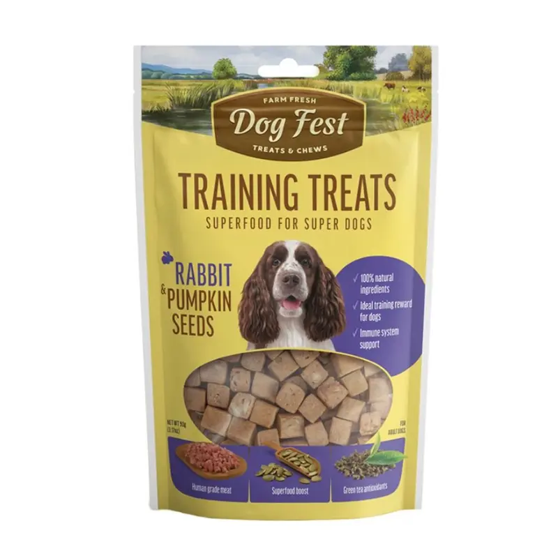 Dog Fest Training Snack - Conejo y Semillas de Calabaza 90gr