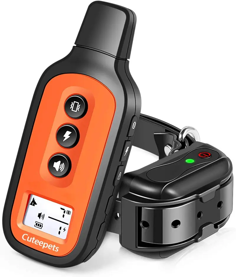 Dog Training Collar, Waterproof and Rechargeable Shock Collar for Dogs w/3 Training Modes, Up to 1600Ft Remote Range, Adjustable Collar Strap for Small Medium Large Dog, All Breeds