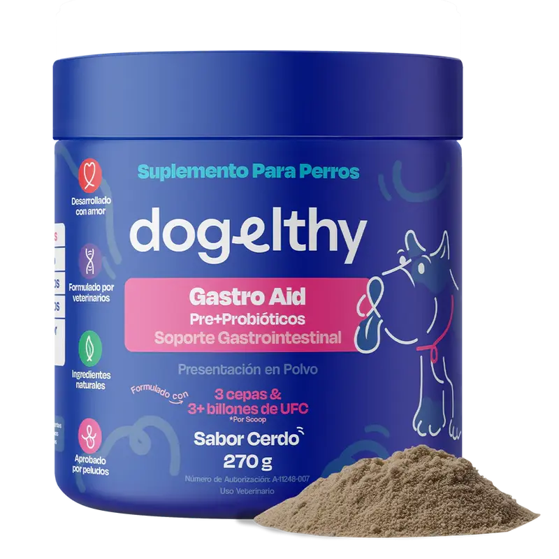 Dogelthy GASTRO AID Sabor Cerdo 270 gr ( Prebióticos + Probióticos )