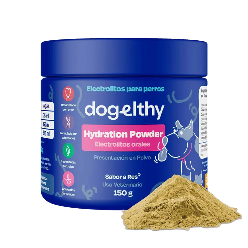 Dogelthy Hydratation Powder Sabor Res 150 gr ( Electrolitos para Perros )