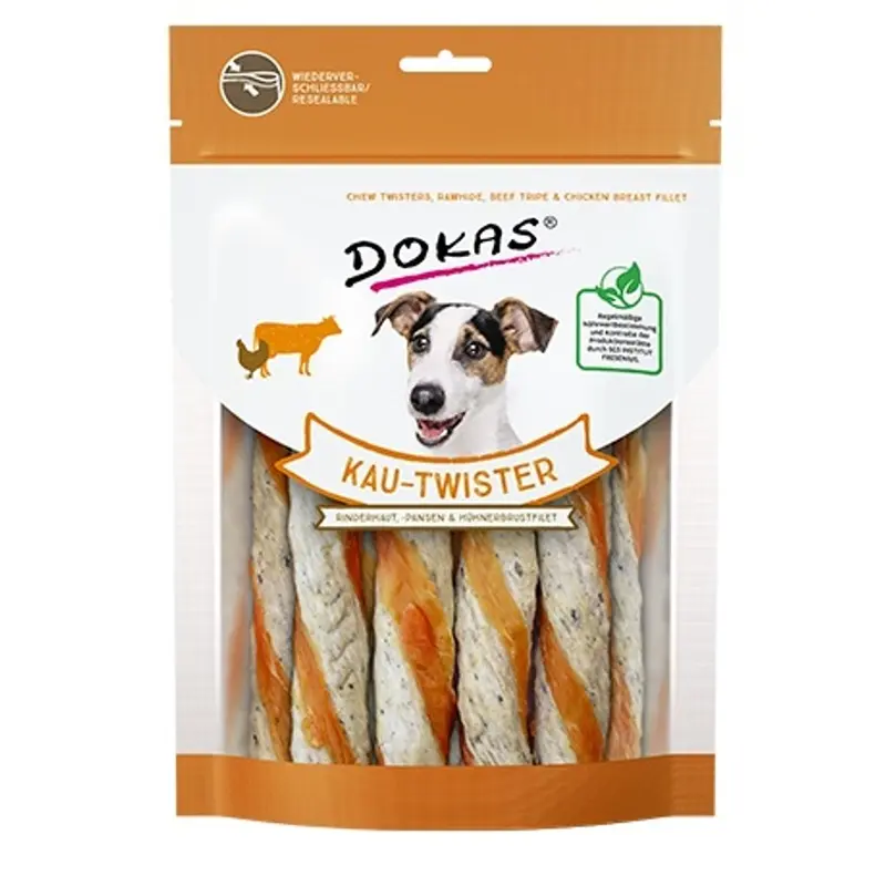 Dokas Rollo de piel de vaca con tripa y pechuga de pollo