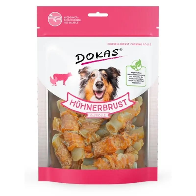 Dokas Rollos de pechuga de pollo para perro 250gr