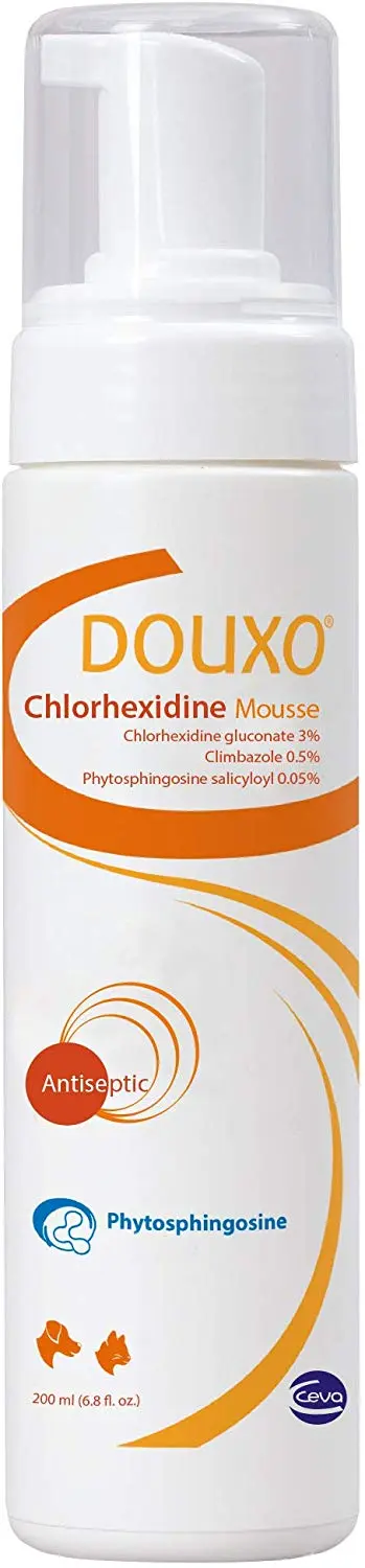 Douxo, antiséptico, clorhexidina + climbazole, en mousse (6.8 onzas).