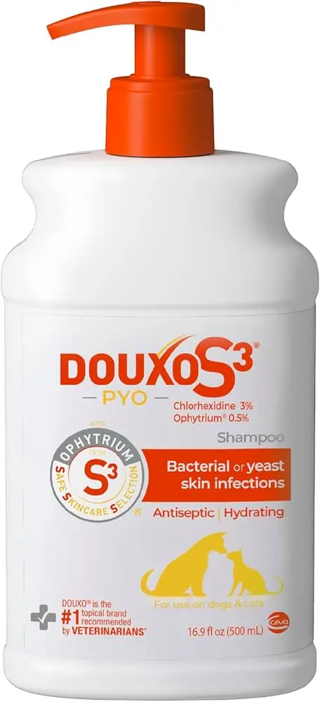 Douxo S3 Pyo Champú Antibacteriano y Antifúngico para Perros y Gatos - 500 ml
