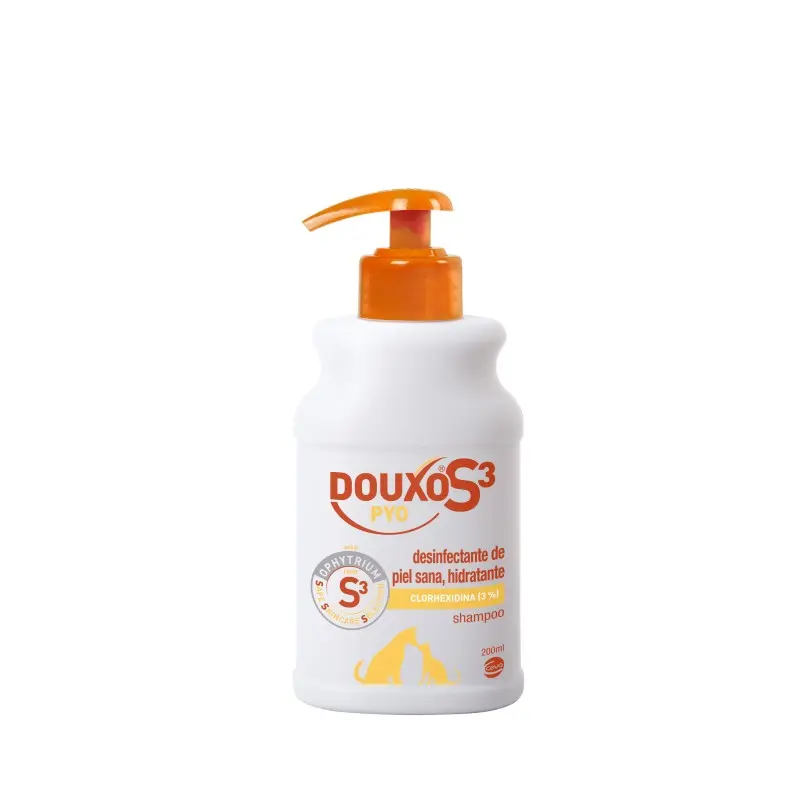 DOUXO S3 PYO Champú Dermatológico para Perros y Gatos 200 ml