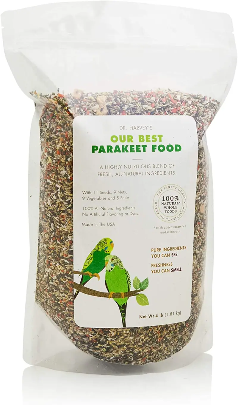 Dr. Harvey's Nuestra mejor comida para periquitos, mezcla diaria natural para periquitos (4 libras)