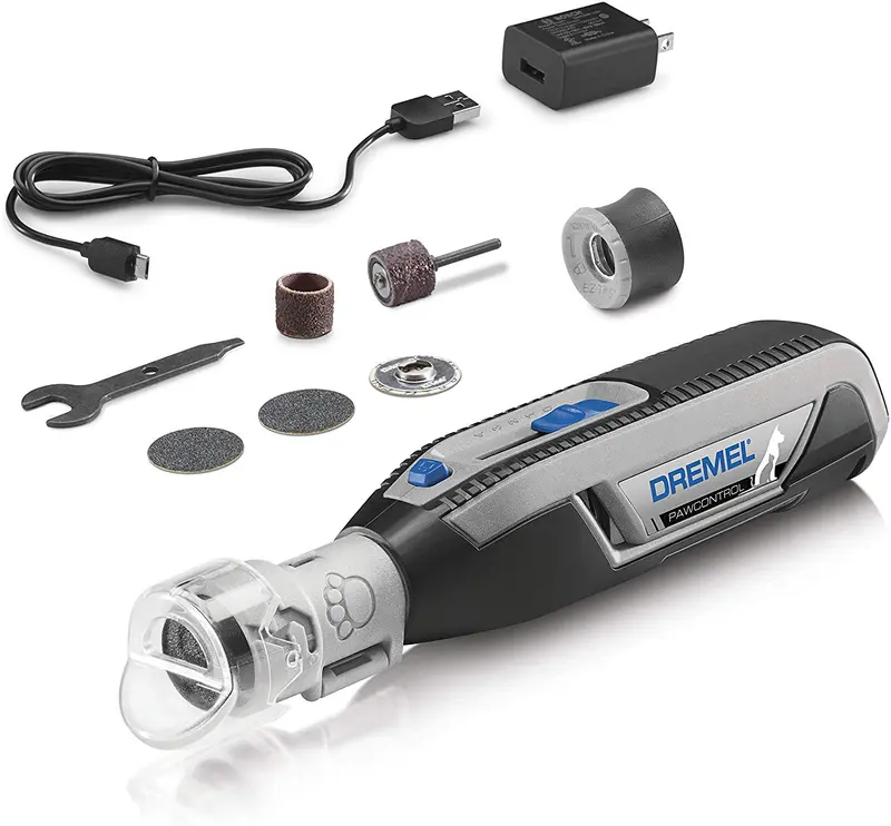 Dremel Pawcontrol 7760-PGK Molinillo de uñas inalámbrico para mascotas, cortaúñas para perros, gatos, pequeños animales