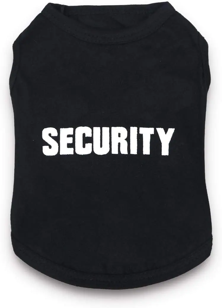 DroolingDog Dog Clothes Security Letters Dog T-Shirt Pet Costume Dogs
