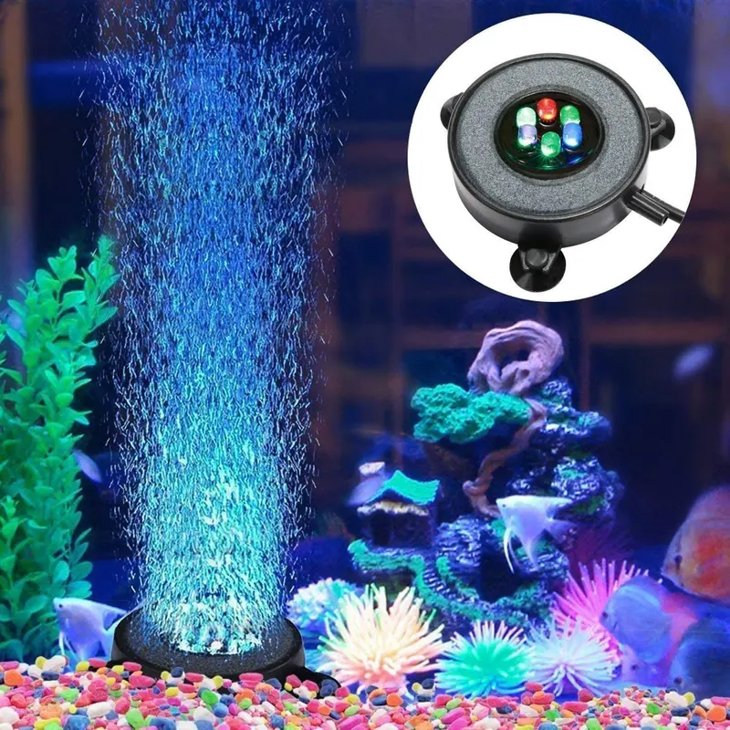 DXCEL - Cortina de aire para acuario con 6 luces LED que cambian de color