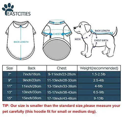 eastcities mascota sudaderas para perros pequeños gatos ropa cachorro Invierno Abrigos
