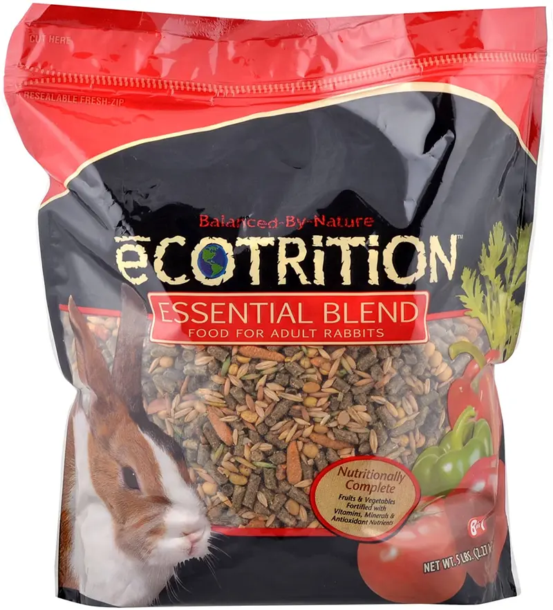 Ecotrition - Comida esencial para conejos adultos, 5 libras, bolsa resellable