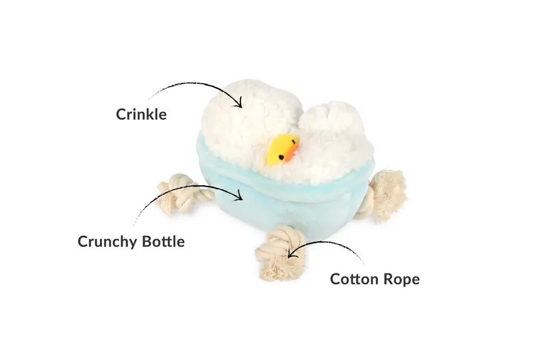 El Rub-a-Dub Tub - Juguete de Peluche para Perros Splish Splash™ | Pet P.L.A.Y.