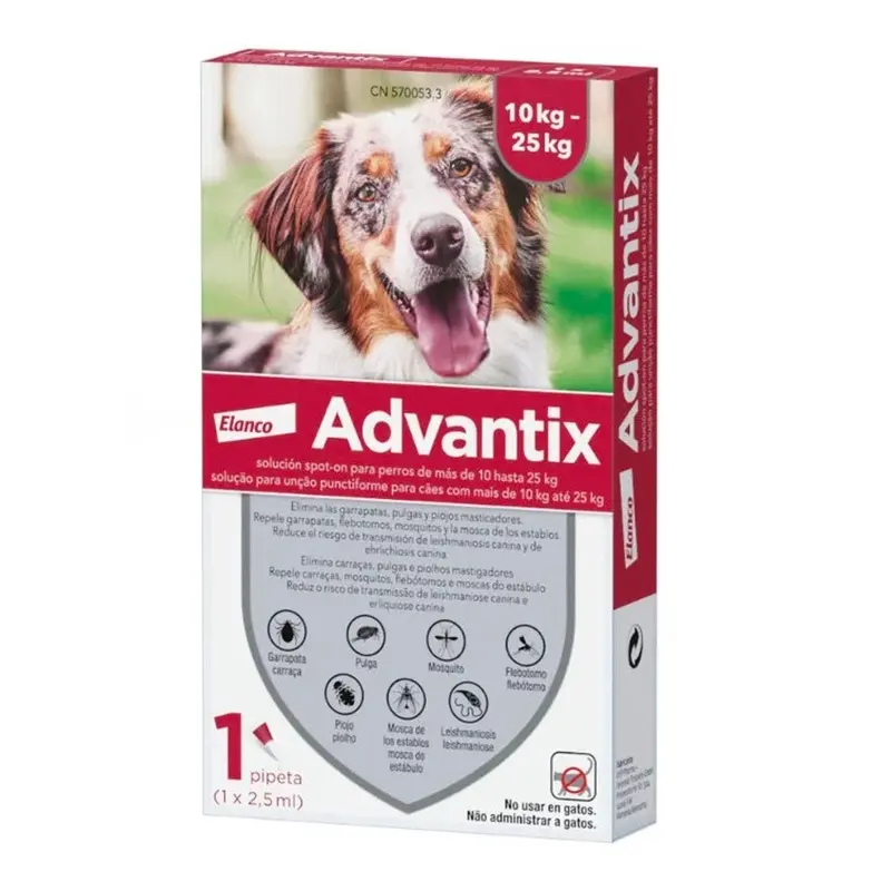 Elanco Advantix pipetas Antiparasitarias para perros (10-25 kg)