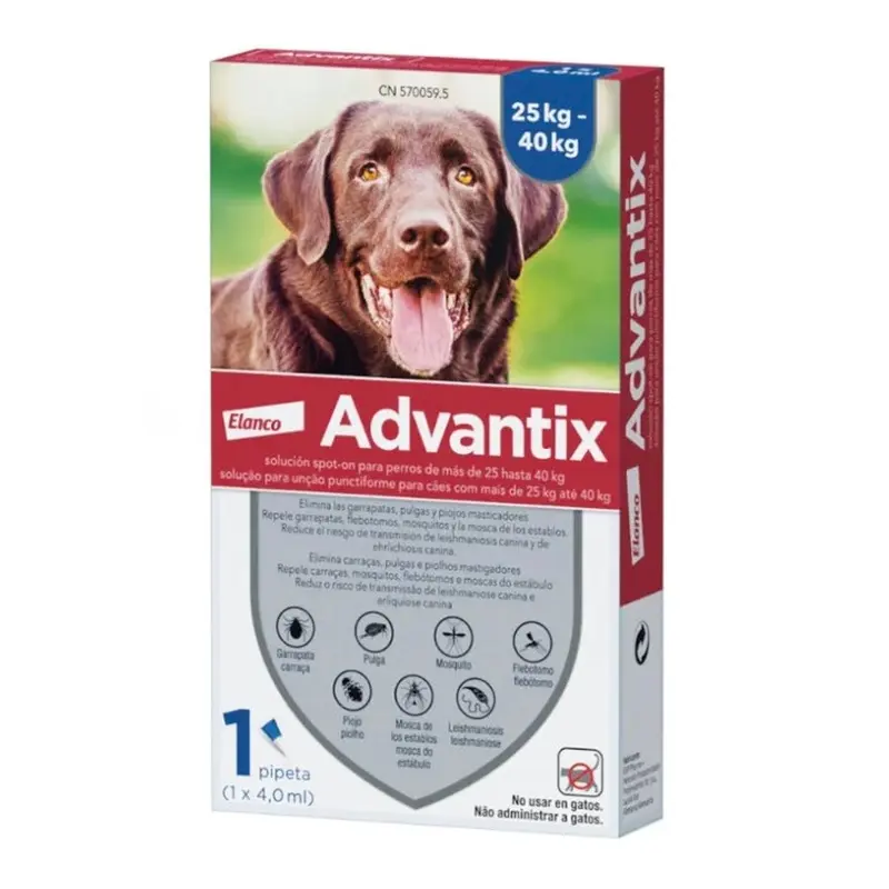 Elanco Advantix pipetas Antiparasitarias para perros (+25 kg)