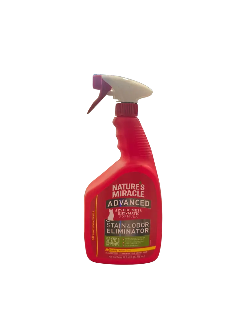 ELIMINADOR GATO MANCHAS Y OLORES MIRACLE AROMA A LIMÓN X 32 OZ