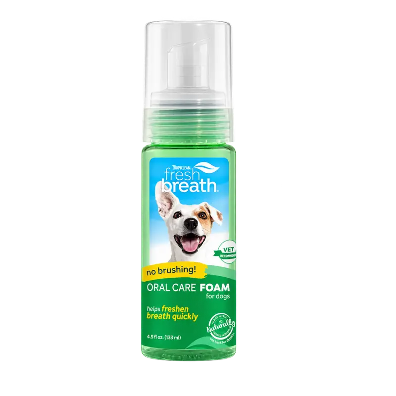 Espuma Tropiclean Dental de Menta para perro