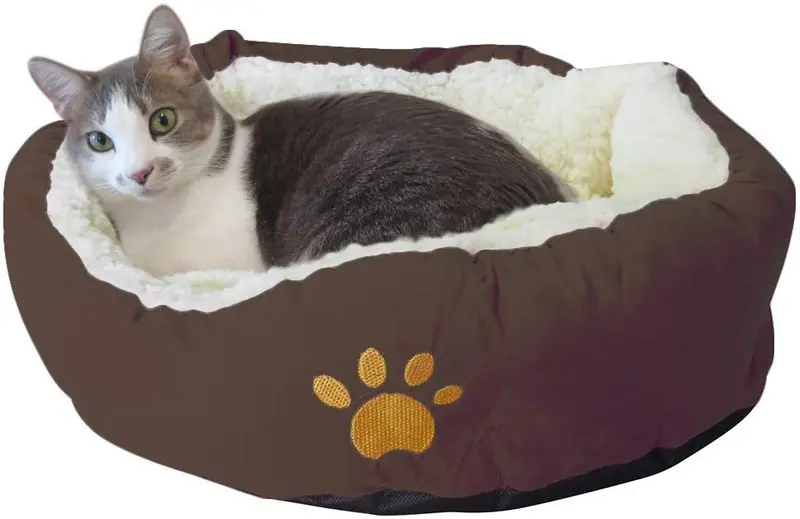 Evelots suave mascota cama, Cats & Dogs, 17" D x 5" H, varios colores