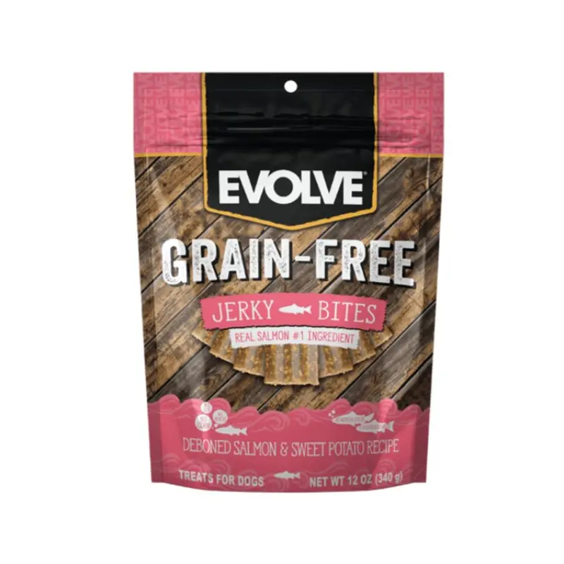 Evolve Dog Snack Grf Jerky Salmon 340Gr