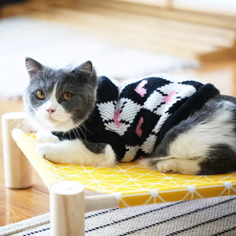 Evursua - Suéter de ropa para gatos, perros pequeños, gatos, ropa de punto de invierno, cálido, suave y de alta elasticidad, apto para mascotas masculinas
